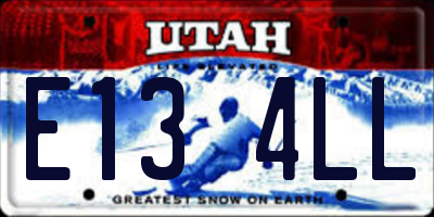 UT license plate E134LL