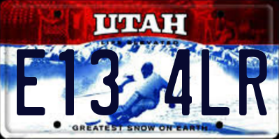 UT license plate E134LR