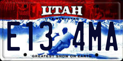 UT license plate E134MA