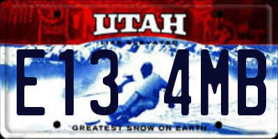UT license plate E134MB