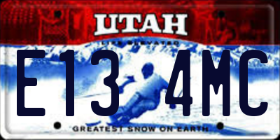 UT license plate E134MC
