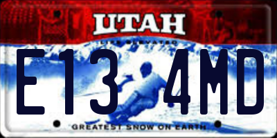 UT license plate E134MD