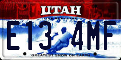 UT license plate E134MF