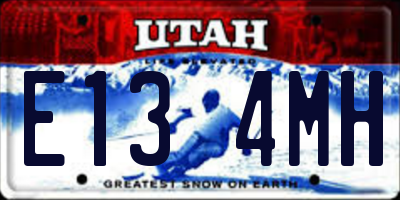 UT license plate E134MH