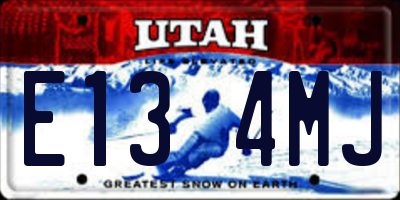 UT license plate E134MJ
