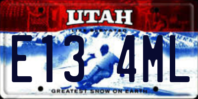 UT license plate E134ML