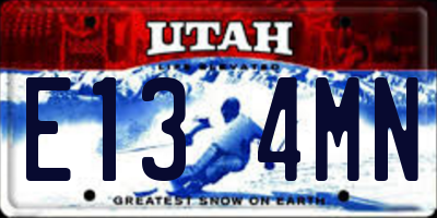 UT license plate E134MN