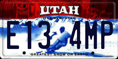 UT license plate E134MP