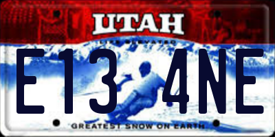 UT license plate E134NE