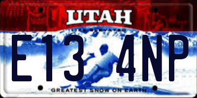 UT license plate E134NP