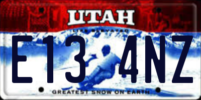 UT license plate E134NZ