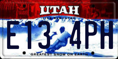 UT license plate E134PH