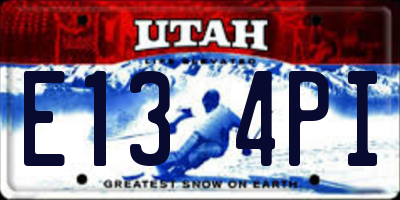 UT license plate E134PI