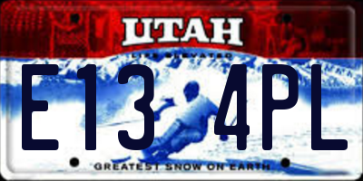 UT license plate E134PL