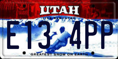 UT license plate E134PP