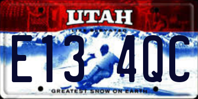 UT license plate E134QC
