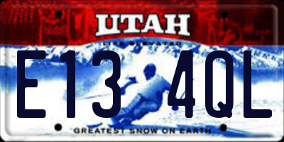 UT license plate E134QL