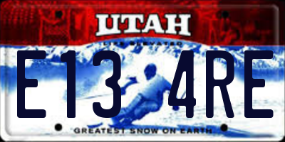 UT license plate E134RE