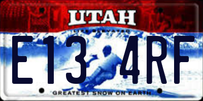 UT license plate E134RF