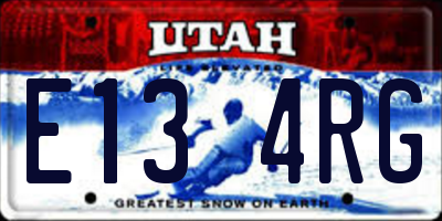 UT license plate E134RG