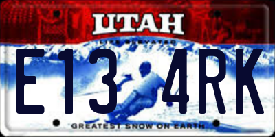 UT license plate E134RK