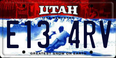 UT license plate E134RV
