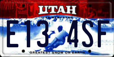 UT license plate E134SF