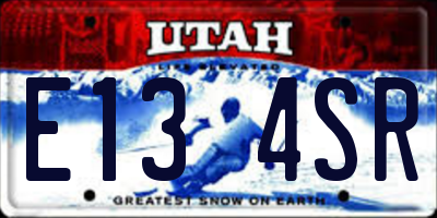 UT license plate E134SR