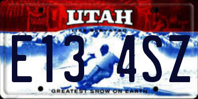 UT license plate E134SZ