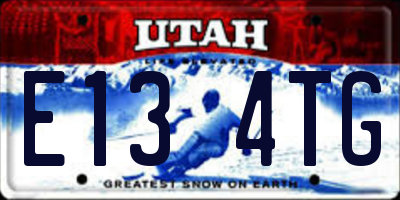 UT license plate E134TG