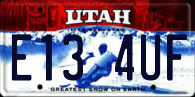 UT license plate E134UF