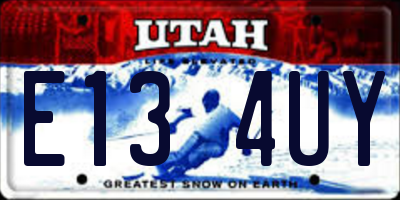 UT license plate E134UY