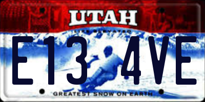 UT license plate E134VE