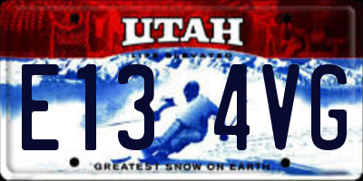 UT license plate E134VG