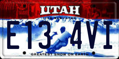 UT license plate E134VI
