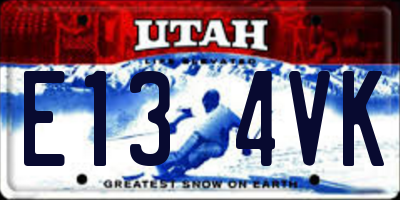 UT license plate E134VK
