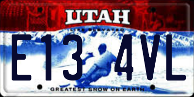 UT license plate E134VL