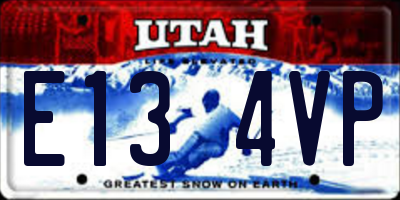 UT license plate E134VP