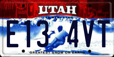 UT license plate E134VT