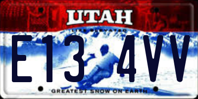 UT license plate E134VV