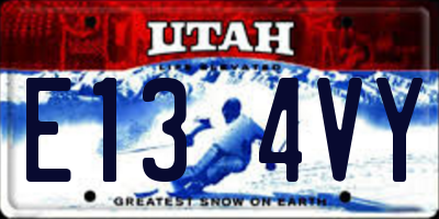 UT license plate E134VY