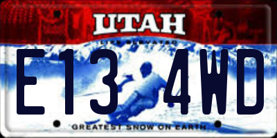 UT license plate E134WD