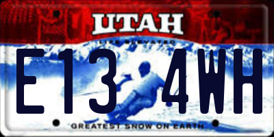 UT license plate E134WH