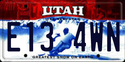 UT license plate E134WN