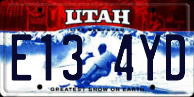 UT license plate E134YD