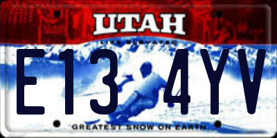 UT license plate E134YV