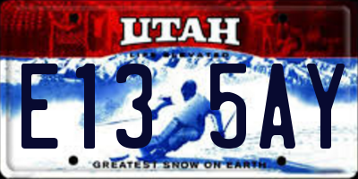UT license plate E135AY