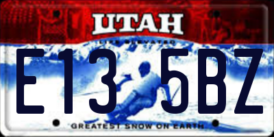 UT license plate E135BZ
