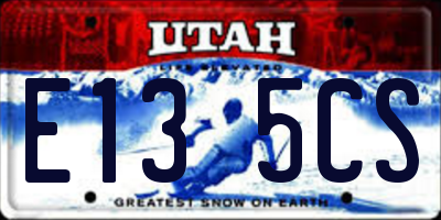 UT license plate E135CS