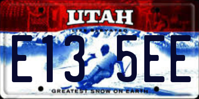 UT license plate E135EE